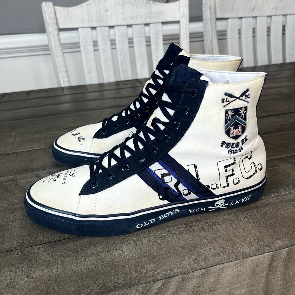 Polo Ralph Lauren Solomon Collegiate high-top sneakers Sz 13 D